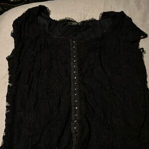 Lace corset hook top